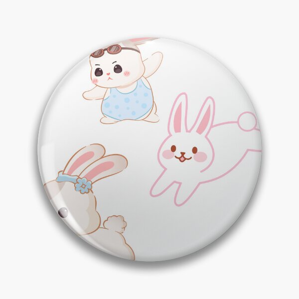 Item preview, Playful Bunnies on the Go – Cute Cartoon Rabbit Sticker Pack designed and sold by PRINTJIT.