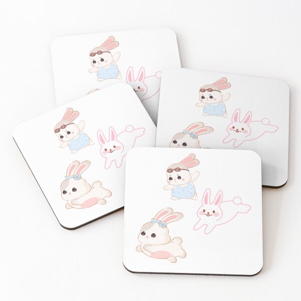 Item preview, Playful Bunnies on the Go – Cute Cartoon Rabbit Sticker Pack designed and sold by PRINTJIT.