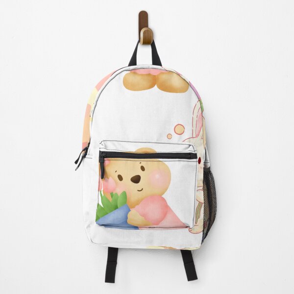 Item preview, Adorable Animal Friends with Flowers – Cute Bear, Cat & Bunny Sticker Design designed and sold by PRINTJIT.