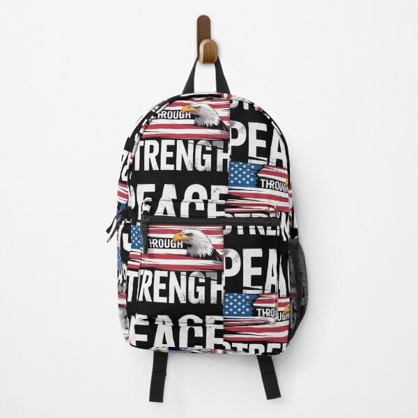 Item preview, Peace Through Strength: Bold American Eagle and Flag Symbolize Freedom, Resilience, and National Power. designed and sold by MIMSCorneR.