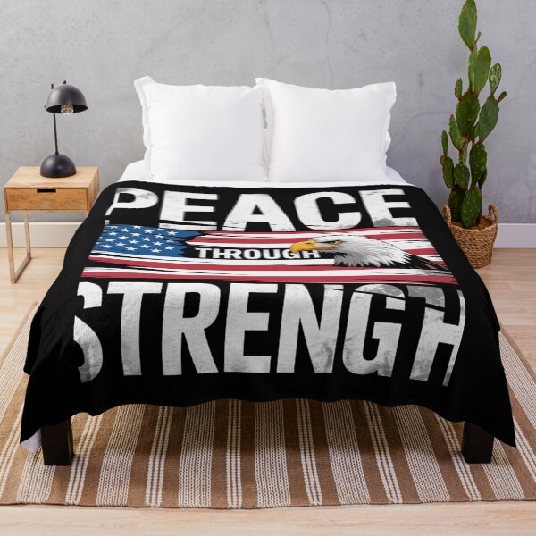 Item preview, Peace Through Strength: Bold American Eagle and Flag Symbolize Freedom, Resilience, and National Power. designed and sold by MIMSCorneR.