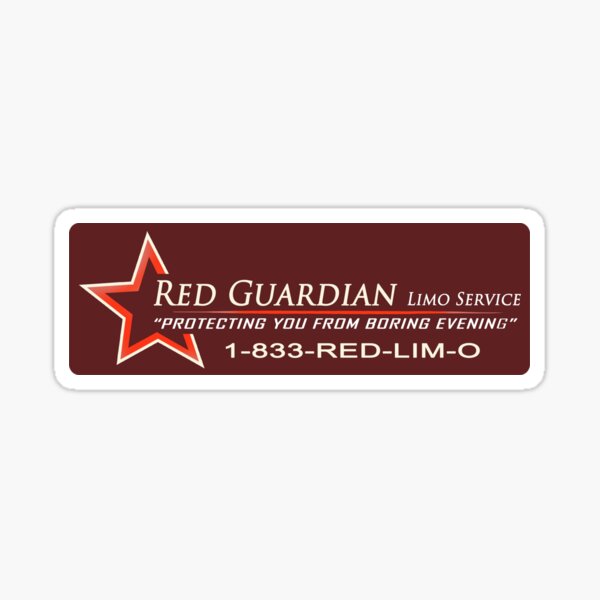 Item preview, Red Guardian Limo Service / Phone Number STICKER/MAGNET - Thunderbolts, New Avengers designed and sold by Metcraft.