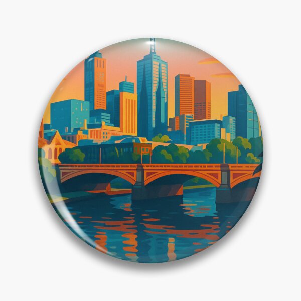 Item preview, Melbourne Cityscape from the Yarra River designed and sold by Aryabek.
