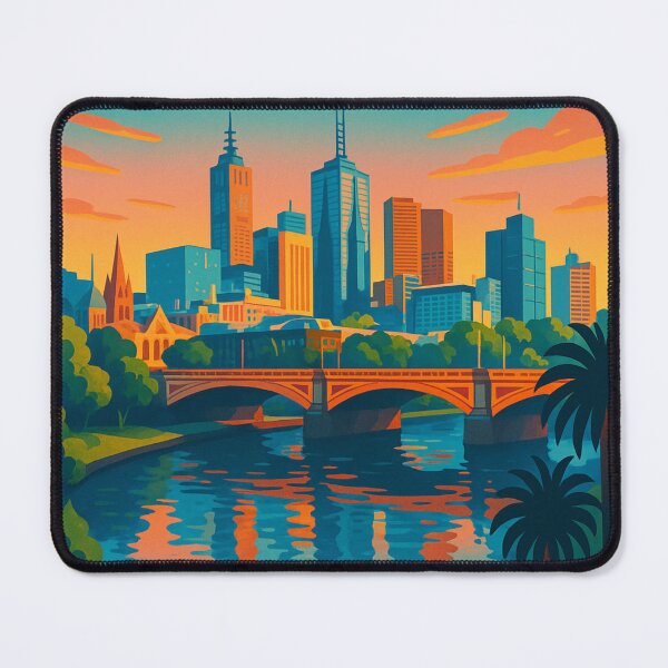 Item preview, Melbourne Cityscape from the Yarra River designed and sold by Aryabek.