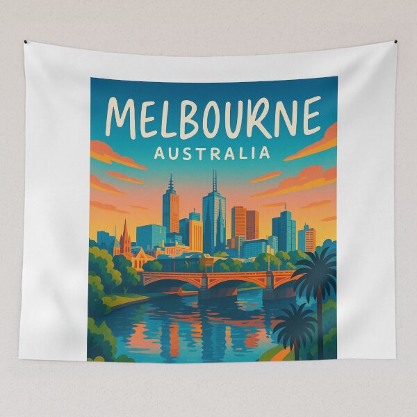 Item preview, Melbourne Cityscape from the Yarra River designed and sold by Aryabek.