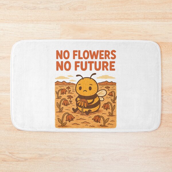 Item preview, No Flowers No Future – Sad Bee Climate Message designed and sold by Lacritsa .