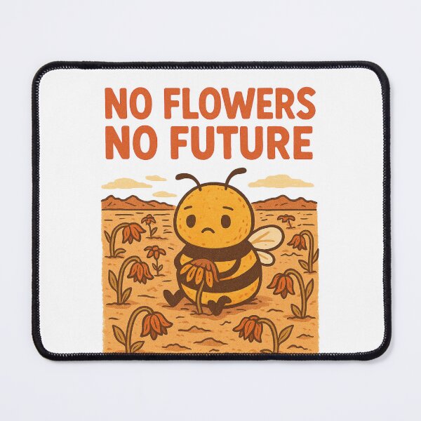 Item preview, No Flowers No Future – Sad Bee Climate Message designed and sold by Lacritsa .