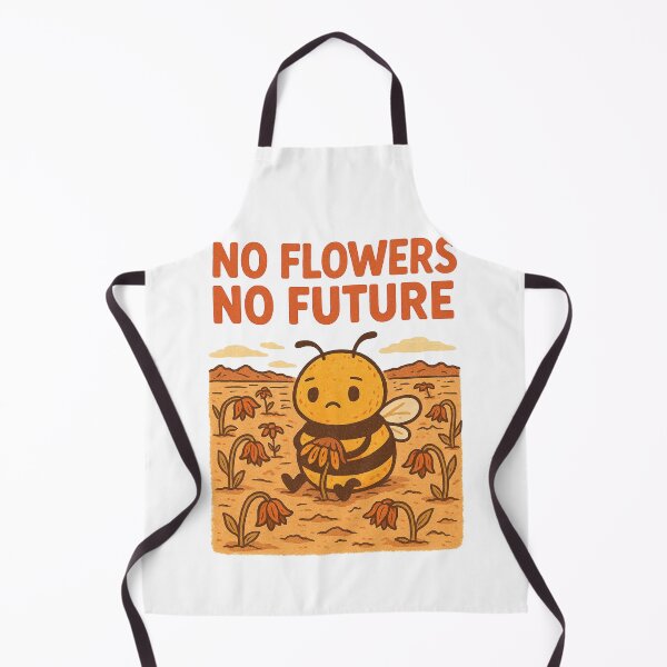 Item preview, No Flowers No Future – Sad Bee Climate Message designed and sold by Lacritsa .