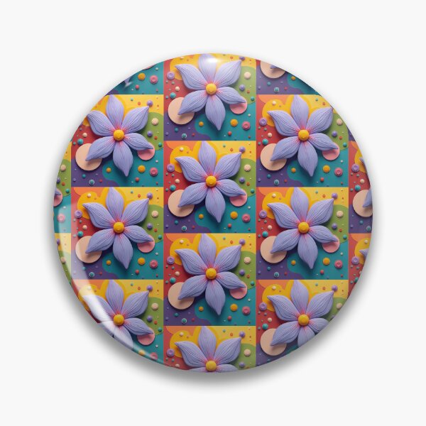 Item preview, 3D Pop Art Flower Design, POD Artwork, Colorful Retro Style designed and sold by KlarkiteTees.
