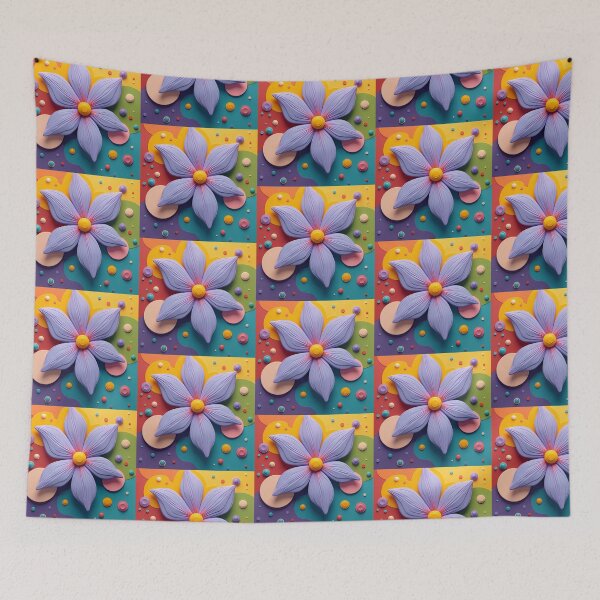 Item preview, 3D Pop Art Flower Design, POD Artwork, Colorful Retro Style designed and sold by KlarkiteTees.