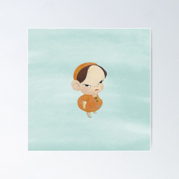 Item preview, Yellow in Blue – Yoshitomo Nara-Inspired Art for Emotional Rebels designed and sold by Ren's Red.