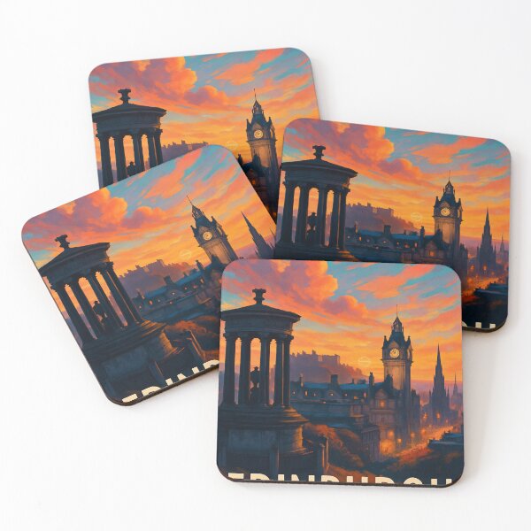 Item preview, Sunset Over Edinburgh Skyline from Calton Hill designed and sold by Aryabek.
