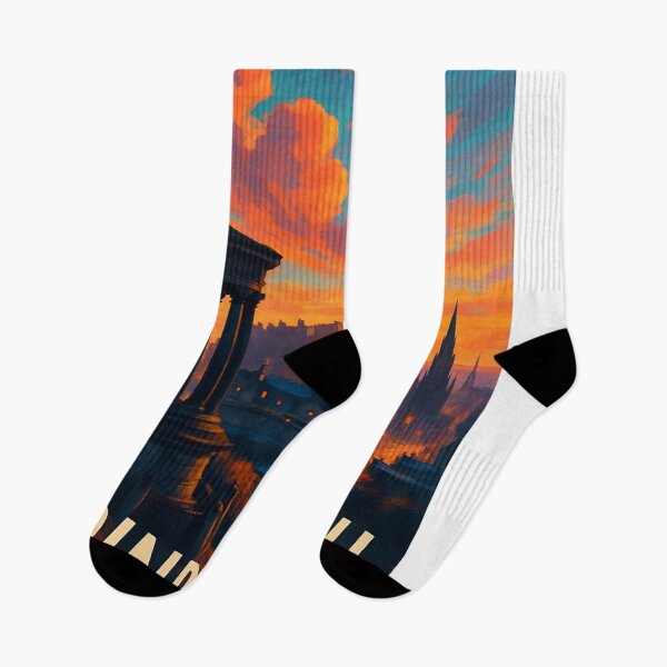 Item preview, Sunset Over Edinburgh Skyline from Calton Hill designed and sold by Aryabek.