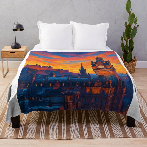 Item preview, Edinburgh Castle and Balmoral Hotel at Dusk designed and sold by Aryabek.