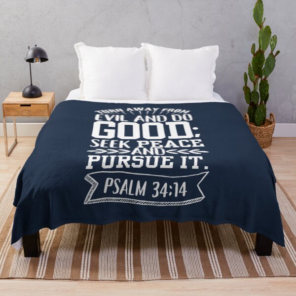 Item preview, Psalm 34:14 navy blue designed and sold by LRM_ artz.