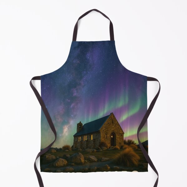 Item preview, Milky Way and Aurora Over Church of the Good Shepherd, Tekapo designed and sold by Aryabek.