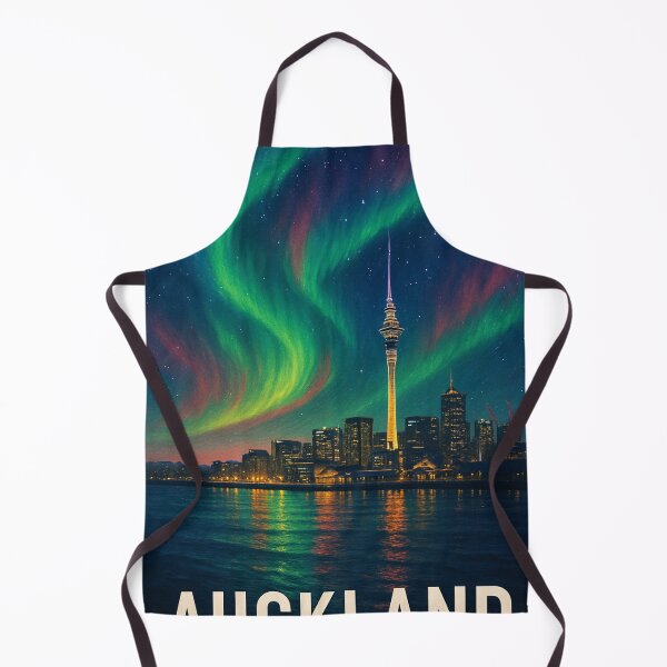 Item preview, Aurora Over Auckland Harbour and Sky Tower designed and sold by Aryabek.