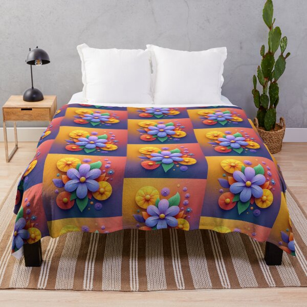 Item preview, 3D Colorful Flower Design, POD Artwork, Gradient Background designed and sold by KlarkiteTees.