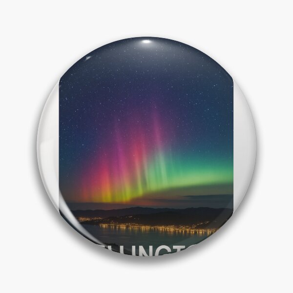 Item preview, Aurora Over Wellington Harbour, New Zealand designed and sold by Places On Earth.