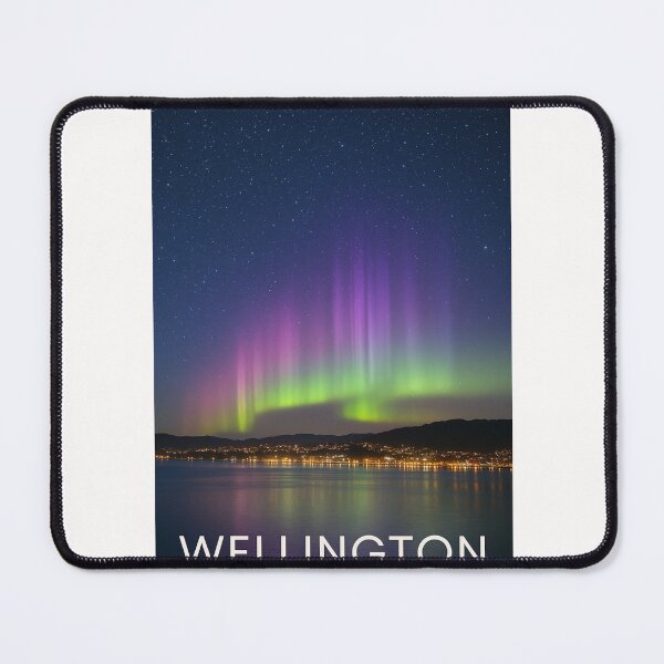 Item preview, Aurora Australis Above the City Lights of Wellington designed and sold by Places On Earth.
