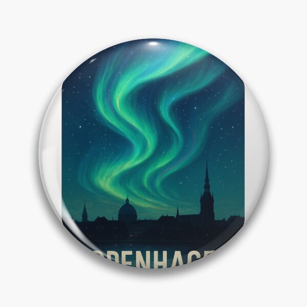 Item preview, Northern Lights Over Frederik's Church, Copenhagen designed and sold by Places On Earth.