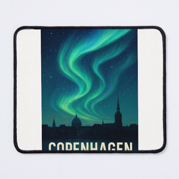 Item preview, Northern Lights Over Frederik's Church, Copenhagen designed and sold by Places On Earth.