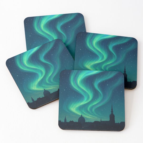 Item preview, Northern Lights Over Frederik's Church, Copenhagen designed and sold by Places On Earth.