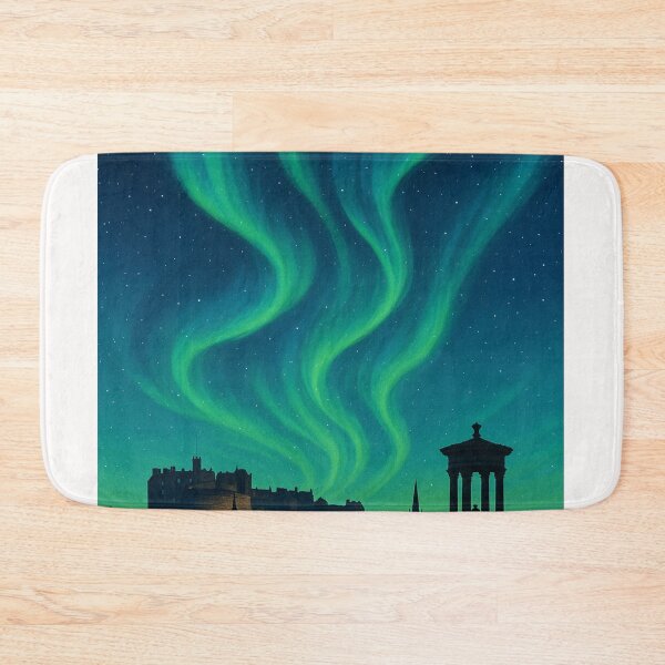 Item preview, Edinburgh Castle and Calton Hill Under Aurora, Scotland designed and sold by Places On Earth.