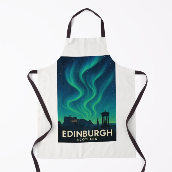Item preview, Edinburgh Castle and Calton Hill Under Aurora, Scotland designed and sold by Places On Earth.