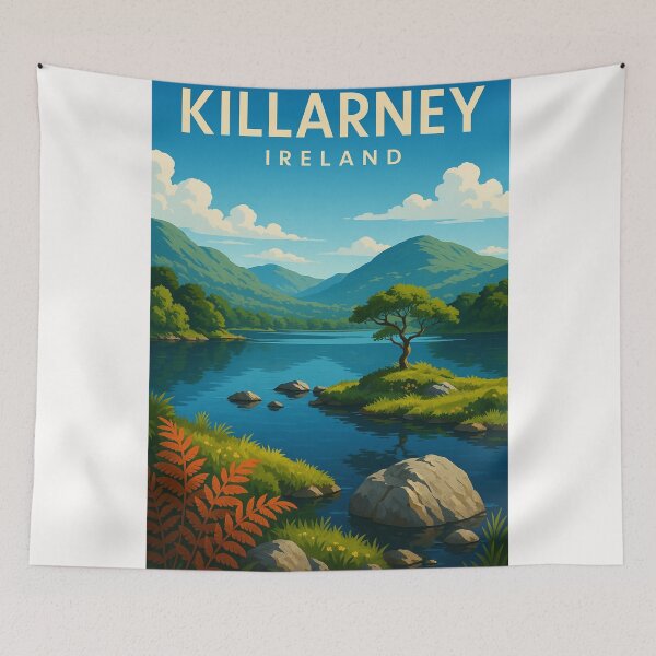 Item preview, Daytime View of Lakes and Hills in Killarney, Ireland designed and sold by Places On Earth.