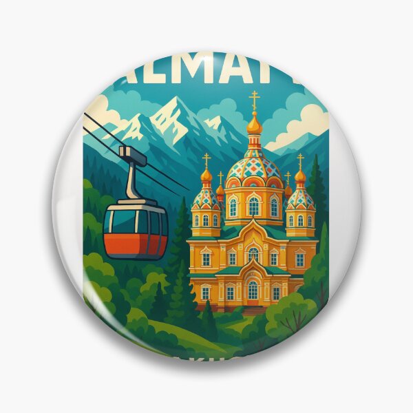 Item preview, Cable Car and Ascension Cathedral in Almaty, Kazakhstan designed and sold by Places On Earth.
