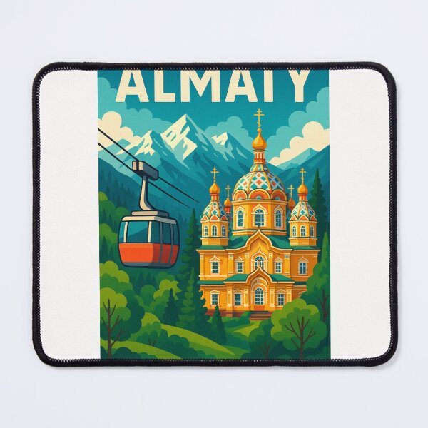 Item preview, Cable Car and Ascension Cathedral in Almaty, Kazakhstan designed and sold by Places On Earth.