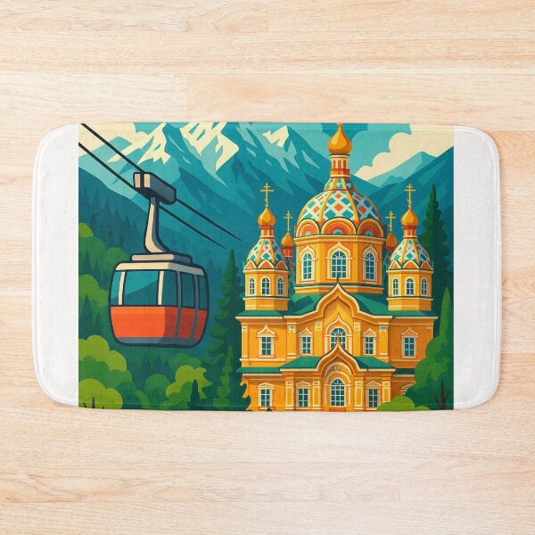 Item preview, Cable Car and Ascension Cathedral in Almaty, Kazakhstan designed and sold by Places On Earth.