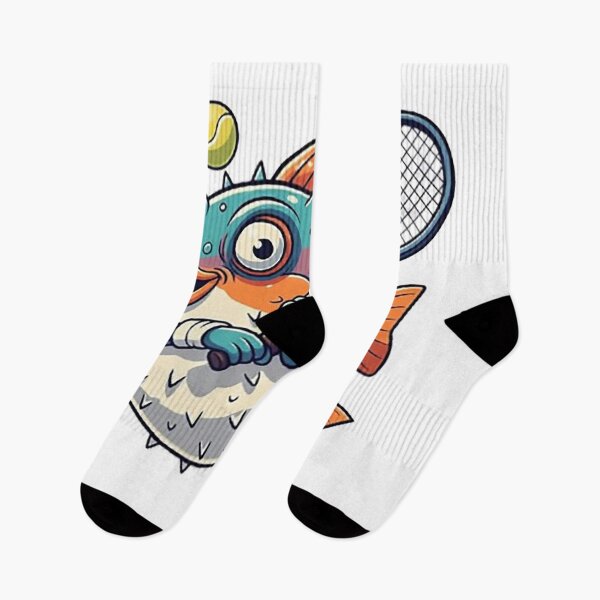 Item preview, Pufferfish tennis player designed and sold by likbatonboot.