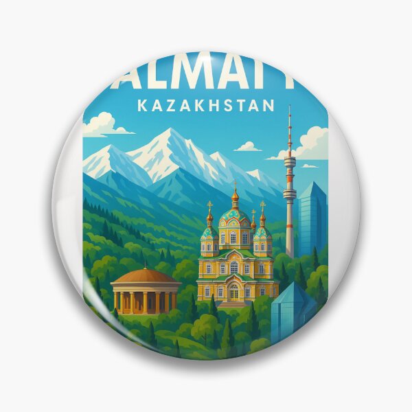 Item preview, Almaty Skyline with Ascension Cathedral and Kok Tobe Tower designed and sold by Places On Earth.