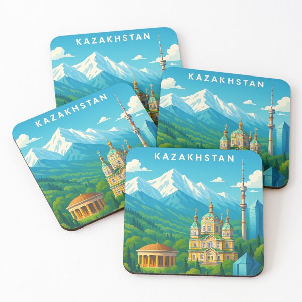 Item preview, Almaty Skyline with Ascension Cathedral and Kok Tobe Tower designed and sold by Places On Earth.