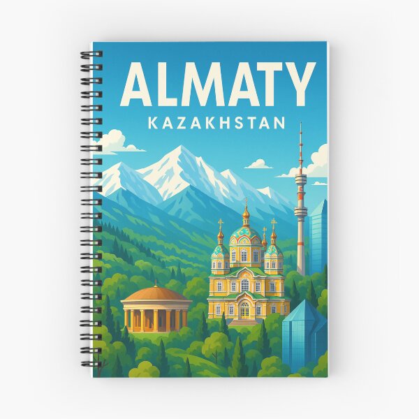 Item preview, Almaty Skyline with Ascension Cathedral and Kok Tobe Tower designed and sold by Places On Earth.