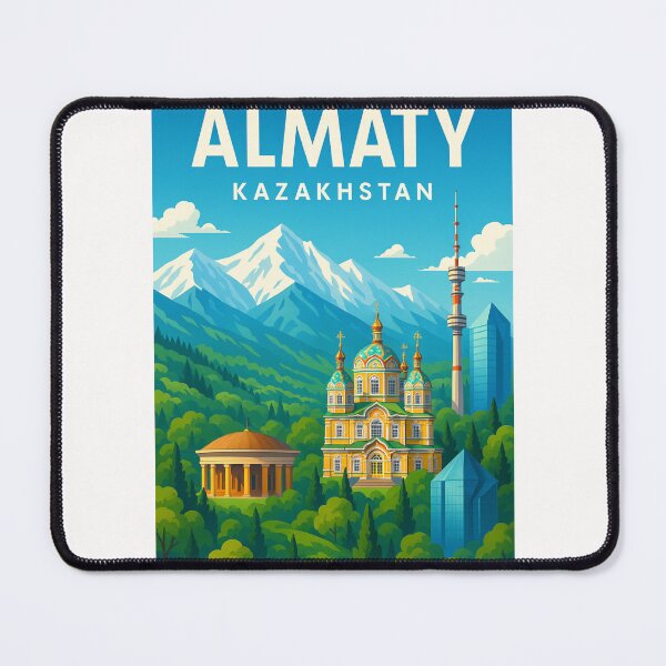 Item preview, Almaty Skyline with Ascension Cathedral and Kok Tobe Tower designed and sold by Places On Earth.