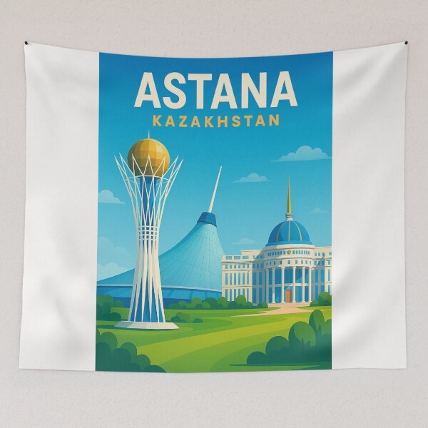 Item preview, Bayterek Tower and Presidential Palace in Astana, Kazakhstan designed and sold by Places On Earth.