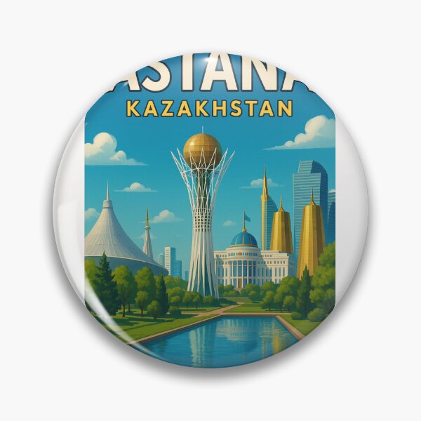 Item preview, Astana Cityscape with Bayterek Tower and Golden Towers designed and sold by Places On Earth.