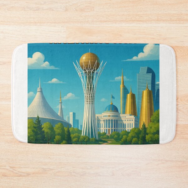 Item preview, Astana Cityscape with Bayterek Tower and Golden Towers designed and sold by Places On Earth.