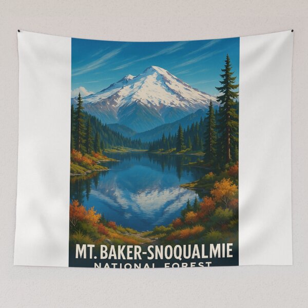 Item preview, Mount Baker Reflected in Alpine Lake, Snoqualmie National Forest designed and sold by Places On Earth.