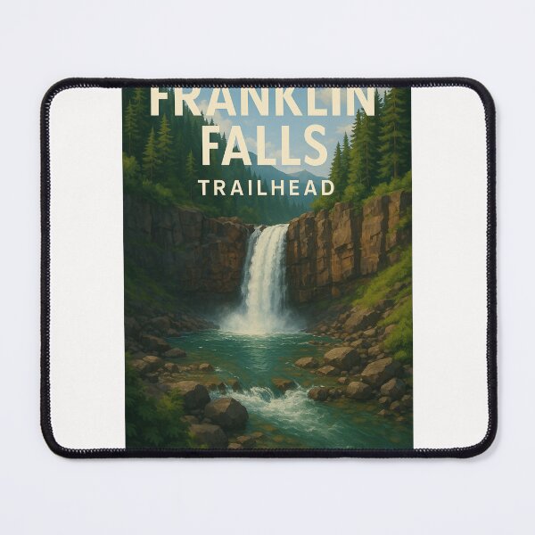 Item preview, Franklin Falls Trailhead and Waterfall in Washington State designed and sold by Places On Earth.