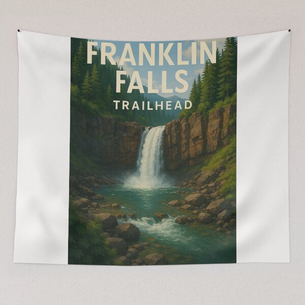 Item preview, Franklin Falls Trailhead and Waterfall in Washington State designed and sold by Places On Earth.