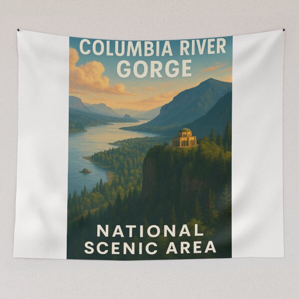 Item preview, Columbia River Gorge and Vista House at Sunset designed and sold by Places On Earth.