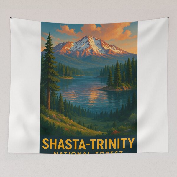 Item preview, Mount Shasta Reflected in Lake, Shasta-Trinity National Forest designed and sold by Places On Earth.