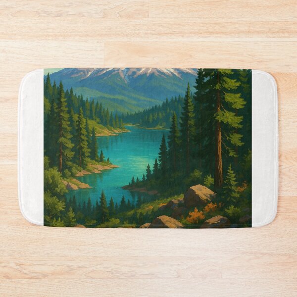 Item preview, Mount Shasta and Lake in Shasta-Trinity National Forest designed and sold by Places On Earth.