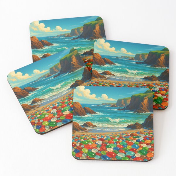Item preview, Colorful Glass Beach in Fort Bragg, California designed and sold by Places On Earth.