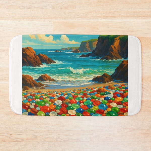 Item preview, Colorful Glass Beach in Fort Bragg, California designed and sold by Places On Earth.