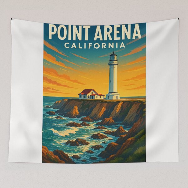 Item preview, Point Arena Lighthouse at Sunset, Mendocino Coast designed and sold by Places On Earth.